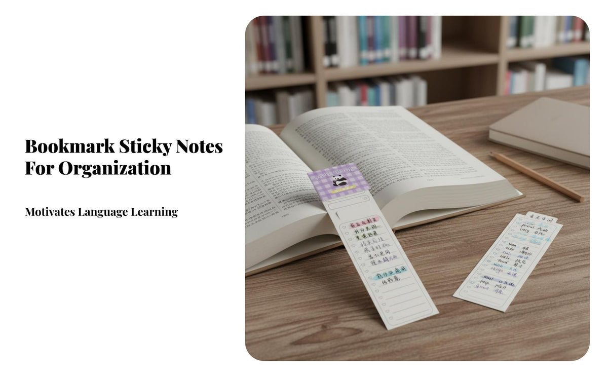 Bookmark Notepad Multi-Functional Tear-off Index Notes Portable Planner Memo Strip for Students, Teachers, Learning, Journaling, Planning