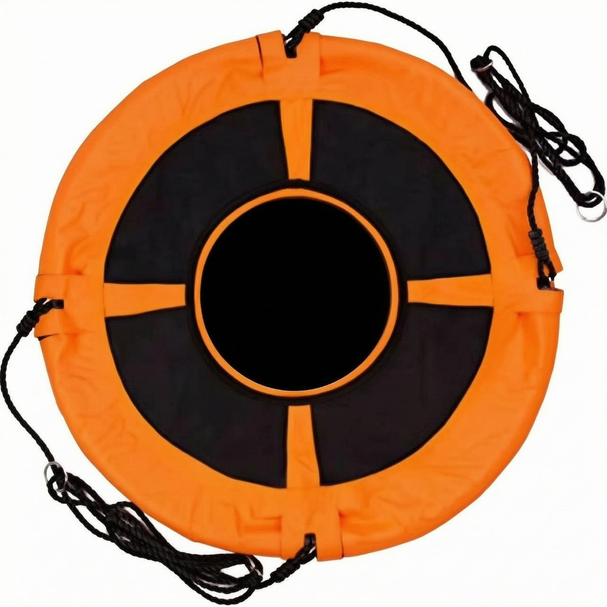 Padded Swing Orange Disc and Black Textile Swing Disc Bound Edge Play Equipment