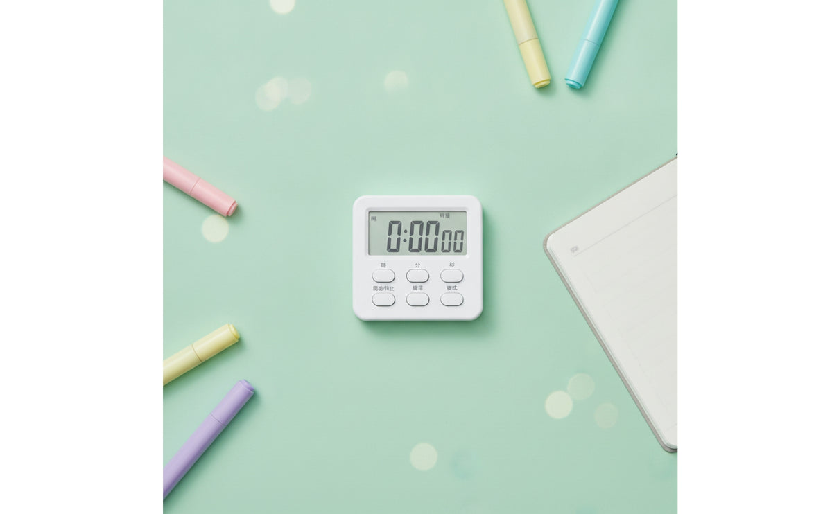 Multifunction Electronic Timer Memory Function Learning Timekeeper Alarm Clock Built-in Kickstand Electronic Stopwatch Timer for Learning, Cooking