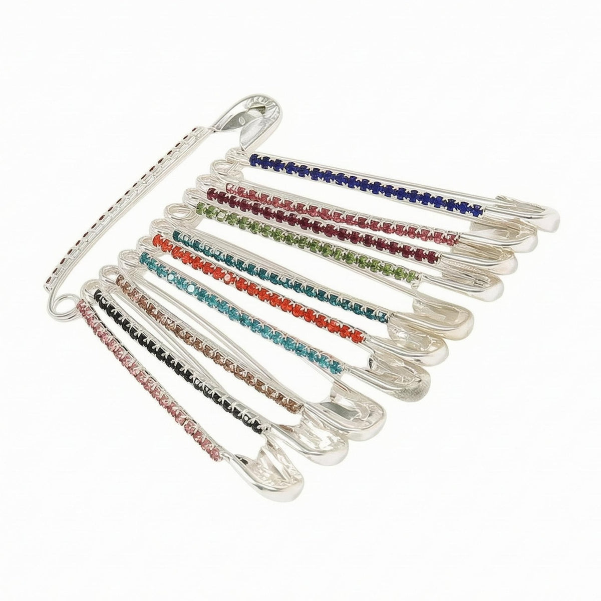 Waist Tightener Pin Lightweight Decorative Brooch Pin Alloy Metal Rhinestone Scarf Clip for Dress Styling