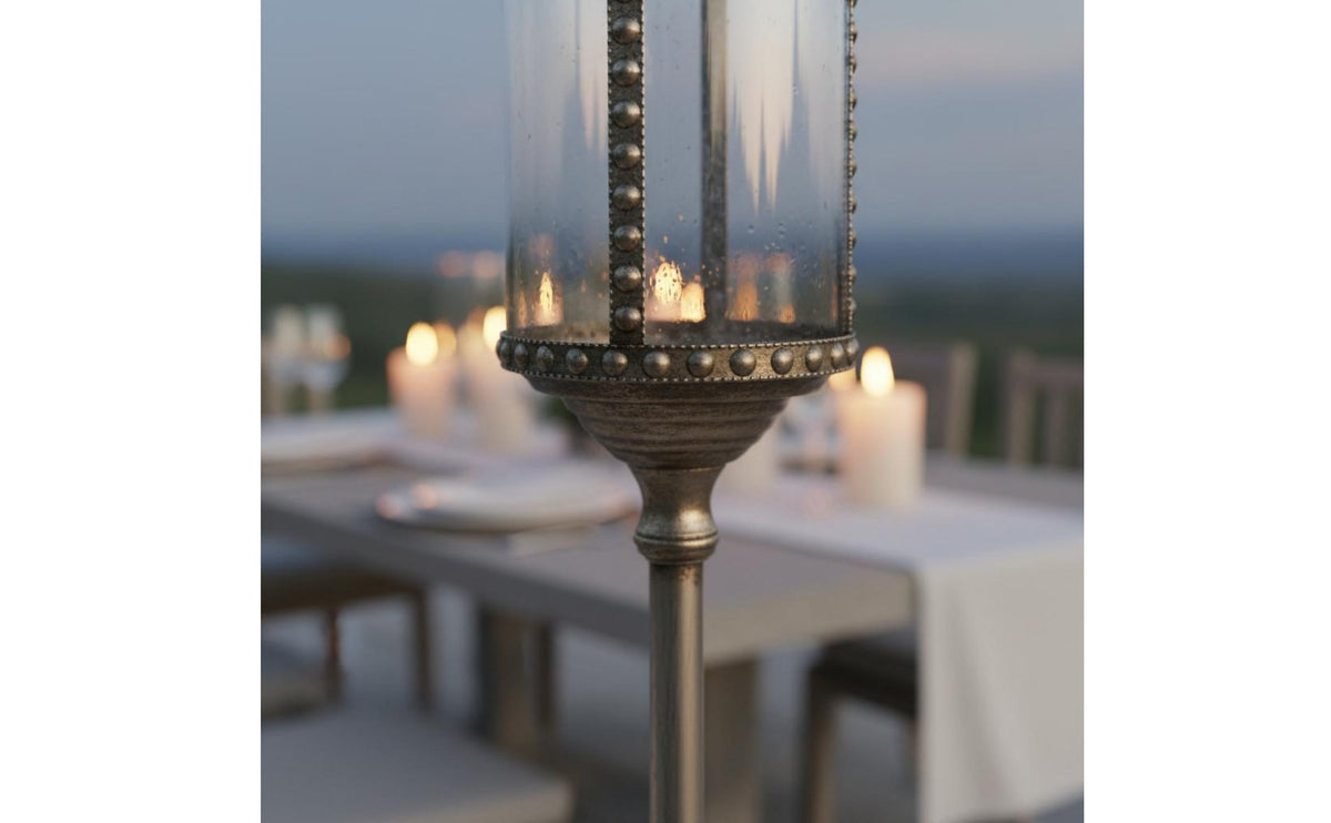 Floor Candle Holder Windproof Tall Candle Stand Stable Floor Candelabra for Outdoor