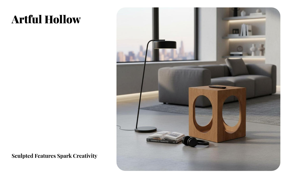 Round Smart Side Table Charging Nightstand Minimalist Design Household Furniture for Apartment Dwellers, homeowners, Bedroom, Hallway, Office