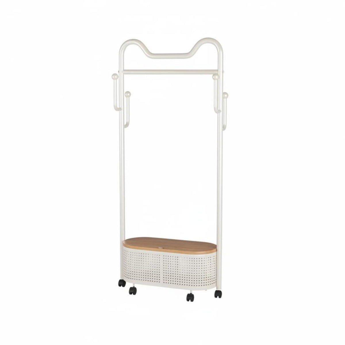 2-in-1 Design Rolling Mirror with Clothes Rail Full-Length View Rolling Mirror with Coat Rack Multi-Functional Bedroom Furnishing Modern Minimalist design for Apartment Dwellers, design Lovers, Homeowners, Entryway, Dorm Room, Clothing shop