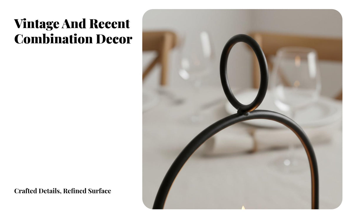 Retro Design Arched Handle Candle Holder Elegant Accent Piece Minimalist Pillar Candle Stand Stable Base for Couples, Event Planners