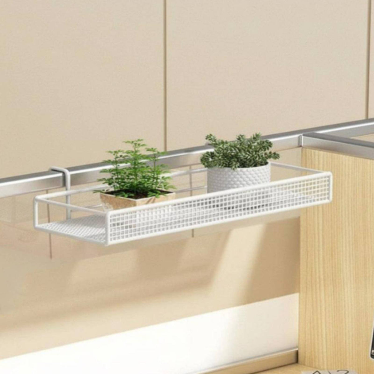 2-Tier Cubicle Rack Easy Assembly Plant Stand Space-Saving for Balcony, Students