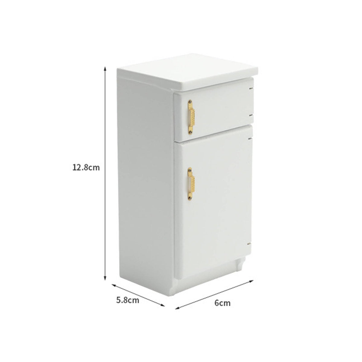 Realistic Design 1:12 Scale Refrigerator Highly Detailed 1:12 Scale Fridge Exquisite Craftsmanship Miniature Refrigerator Openable Doors for Children, Hobbyists, Adults, Model House