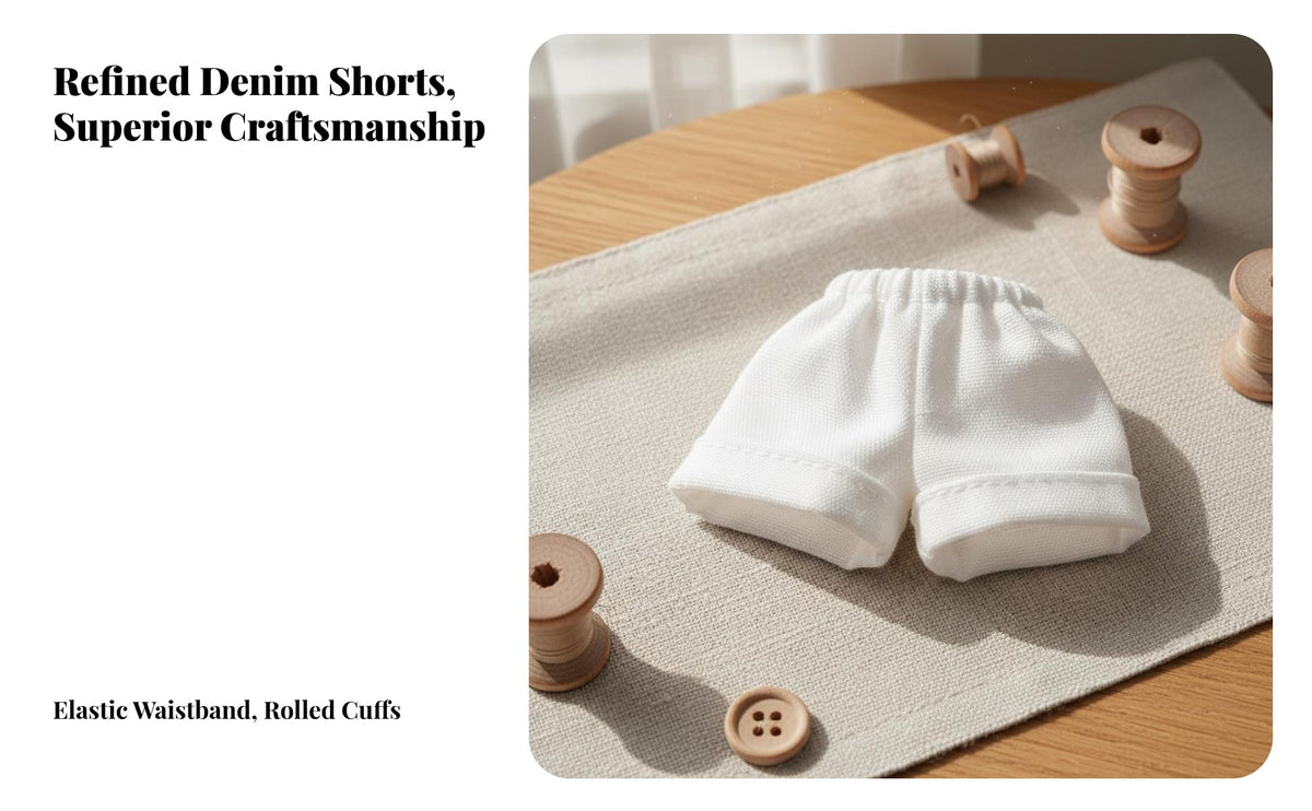 OB11 Doll Shorts Cute Design BJD jean cloth Shorts Wear 1/12 Scale Doll Pants for Hobbyists, Display