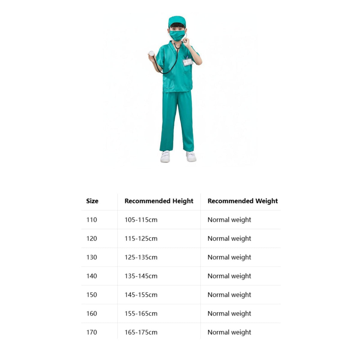 Educational Kids Doctor Costume Realistic Design Kids Doctor Costume Set Comfortable Material Children's Nurse Uniform Easy Care for Boys, Girls