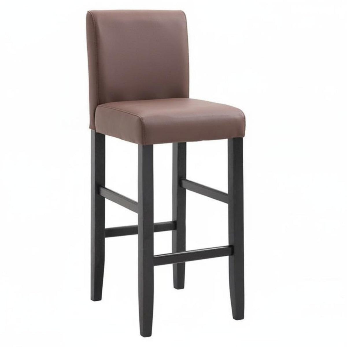 Modern Minimalist Design High Stool with spinerest European design High Chair with spinerest Integrated Footrest Seating Furniture Sturdy Frame for Homeowners, Adults, Home Bar, Cafe, Kitchen, Dining Room