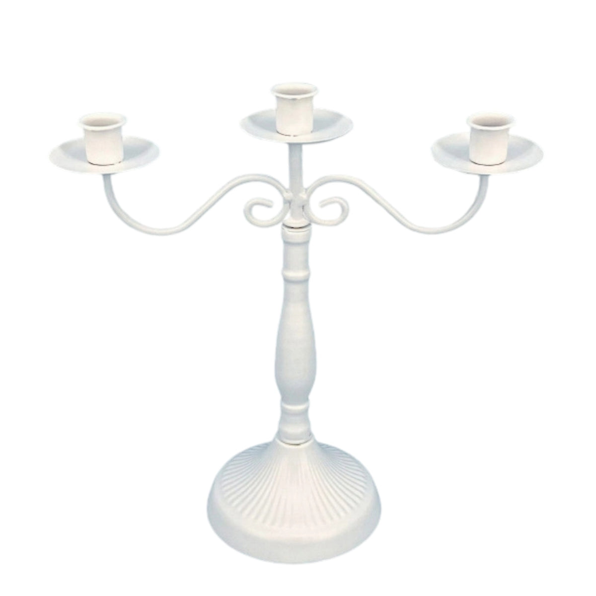 Metal Three-Arm Candelabra Vintage-Style 3-Arm Candelabra Curved Taper Candle Holder Sturdy for Weddings