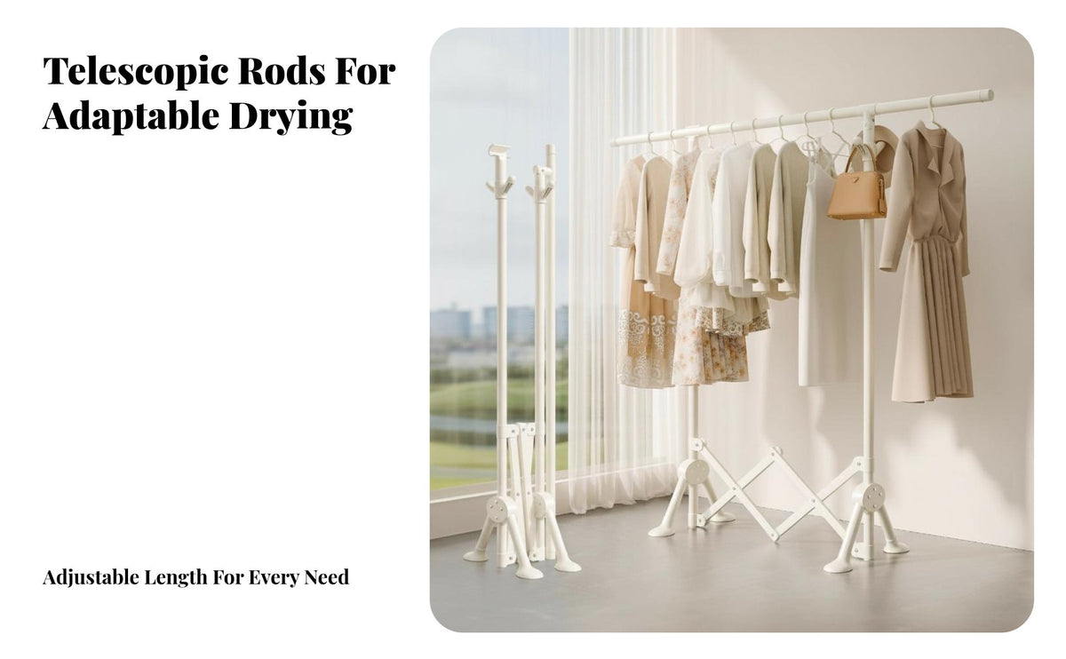 Space-Saving Foldable X-Frame Clothes Airer Extendable Laundry Rack Portable Drying Stand Easy Assembly for Apartment Dwellers, Homemakers, Balcony, Small Spaces, Indoors, outdoorsdoors