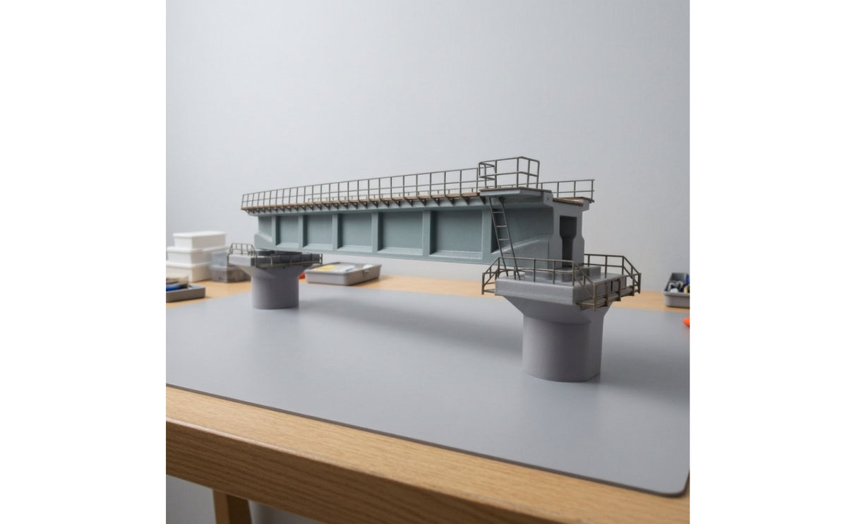 Assembly Required Bridge Model with Railings Miniature HO Scale Bridge Modernized for Hobbyists