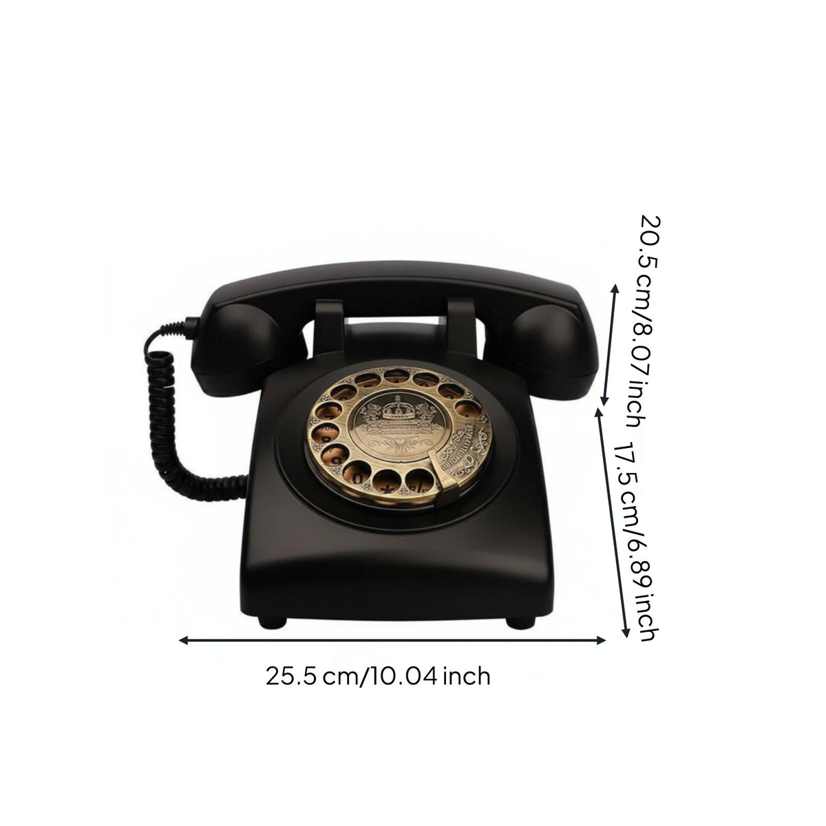 Plug and Play Retro Rotary Wheel Telephone Decorative Piece Vintage Telephone Gift Idea for Hotel Owners