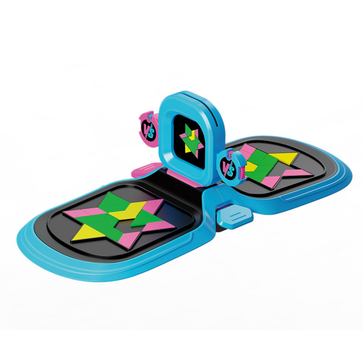 Two-Player Geometric Puzzle Game Competitive Reasoning Game with Pattern Cards Problem-Solving Brain Teaser Hands-on for Children, Families, Students, Classroom