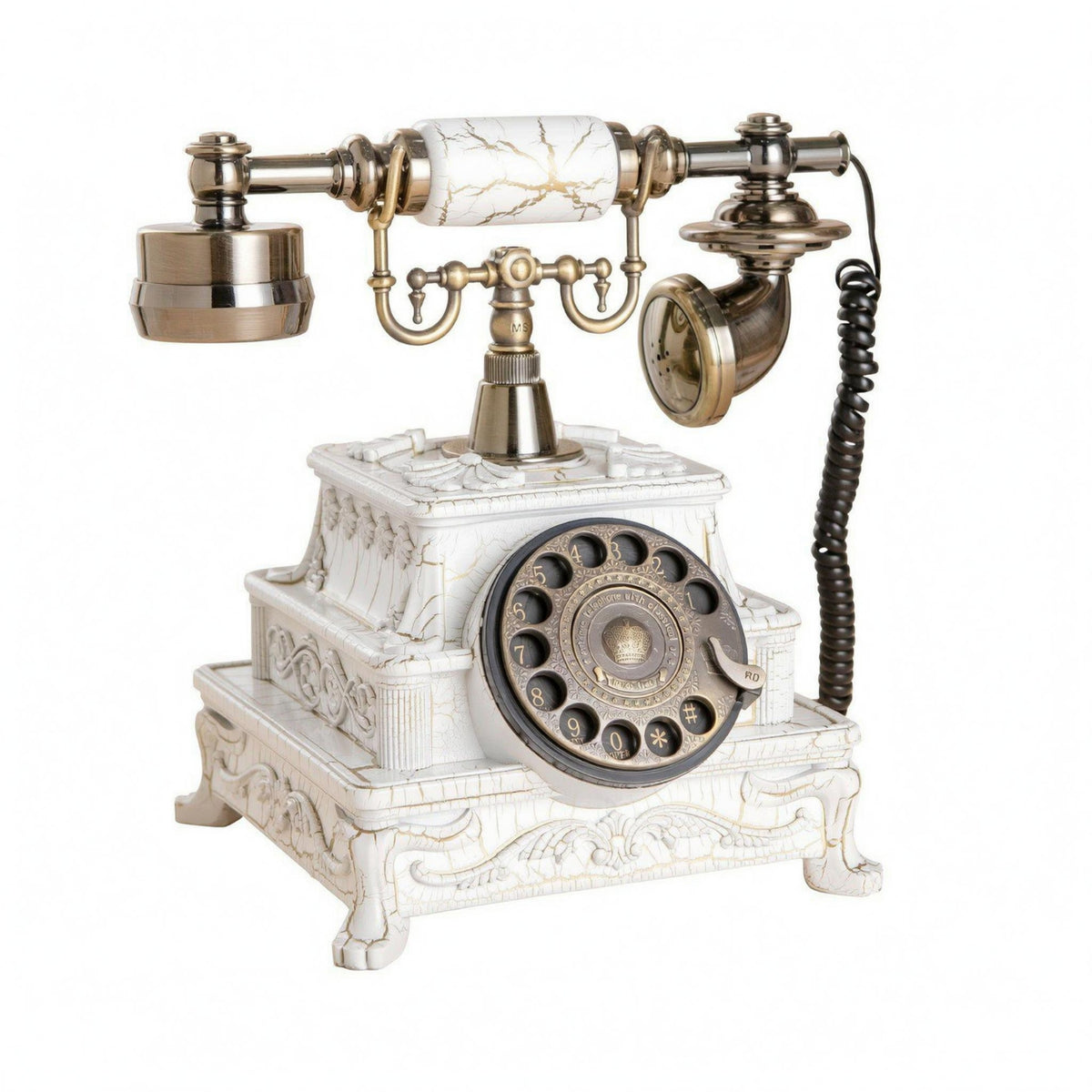 Audio Guestbook Phone Ornate Audio Guest Book Phone Retro Message Telephone Coiled Cord Voicemail Guest Book for Parties, Events
