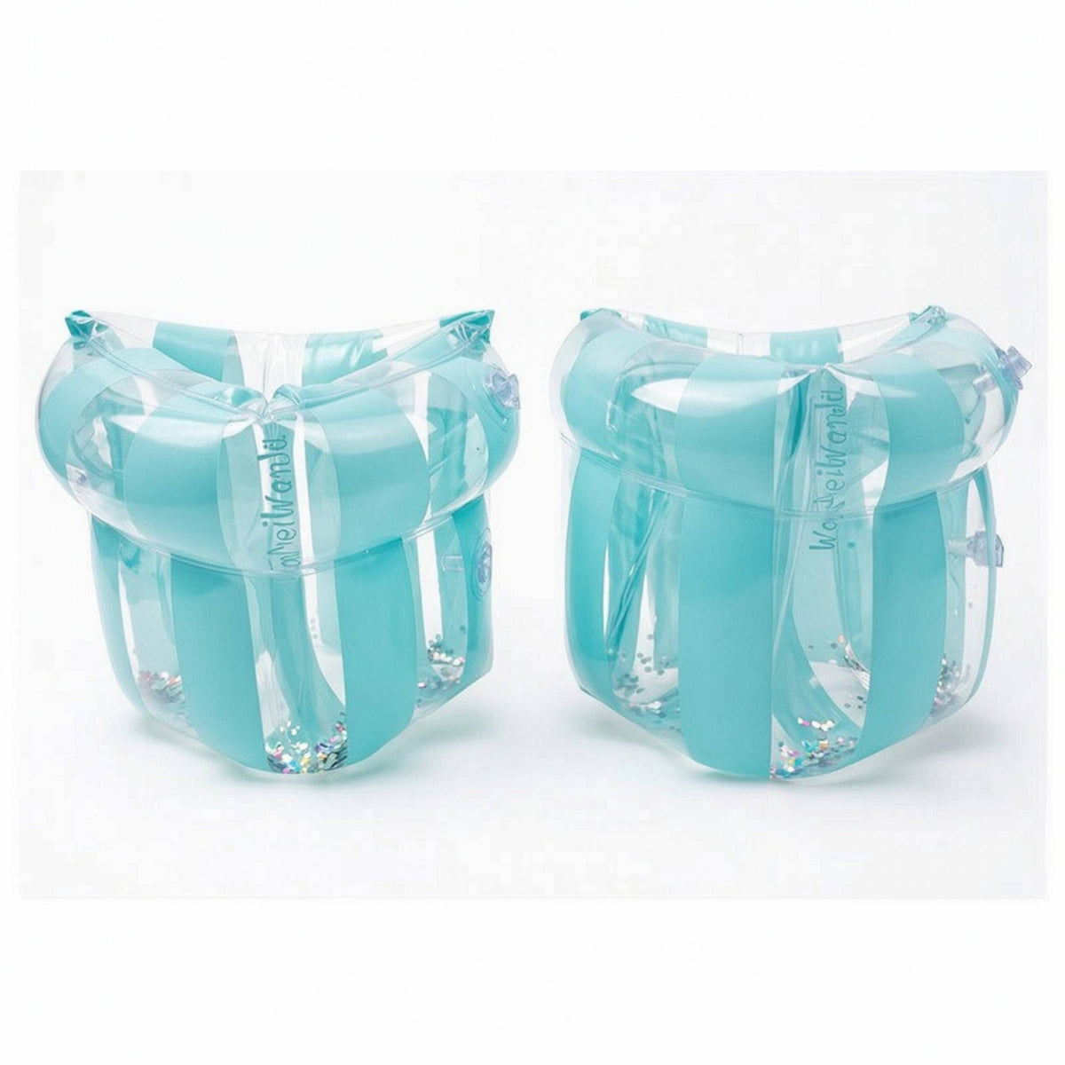 Glitter Inflatable Arm Floaties Transparent Arm Floaties Thickened Armbands Comfortable for Children, Adults, Beginners, Swimming Pool, Water Play, Swim Practice