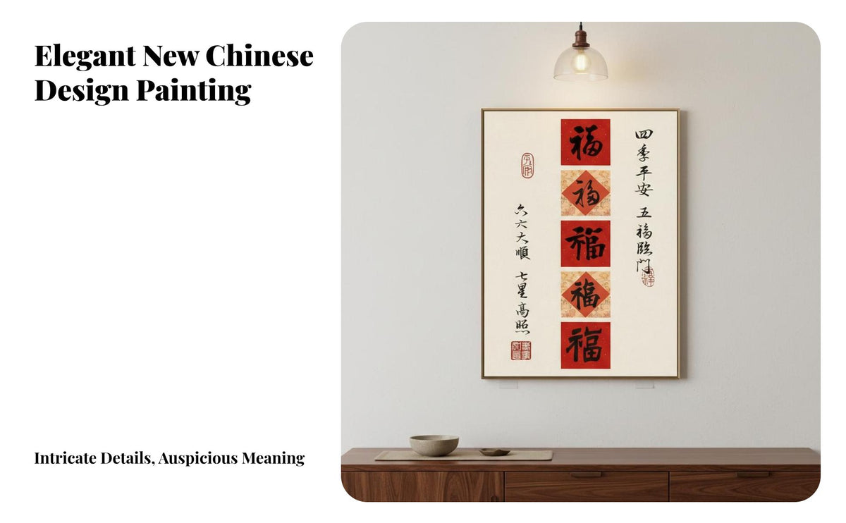 Drill-No-Drill Installation Electric Meter Box Cover Art Auspicious Meaning Electric Meter Box Painting Safeguarding Electrical Panel Hider Long-Lasting for Feng Shui Enthusiasts, Interior Designers, Dining Room, Entryway, Hallway, Bedroom