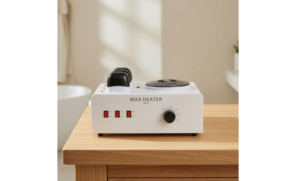 Multi-Chamber Electric Depilatory Heater Countertop Depilatory Heater with Multiple Compartments Easy to Clean Appliance Non-Stick for Beauticians