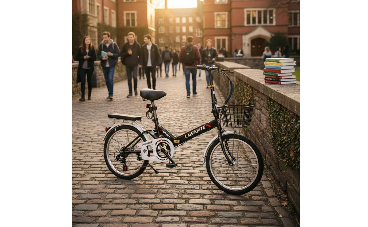 20-Inch Folding Bike Installation Foldable City Bike Rapid Fold Folding Cycle for Adults, Students, Commuting