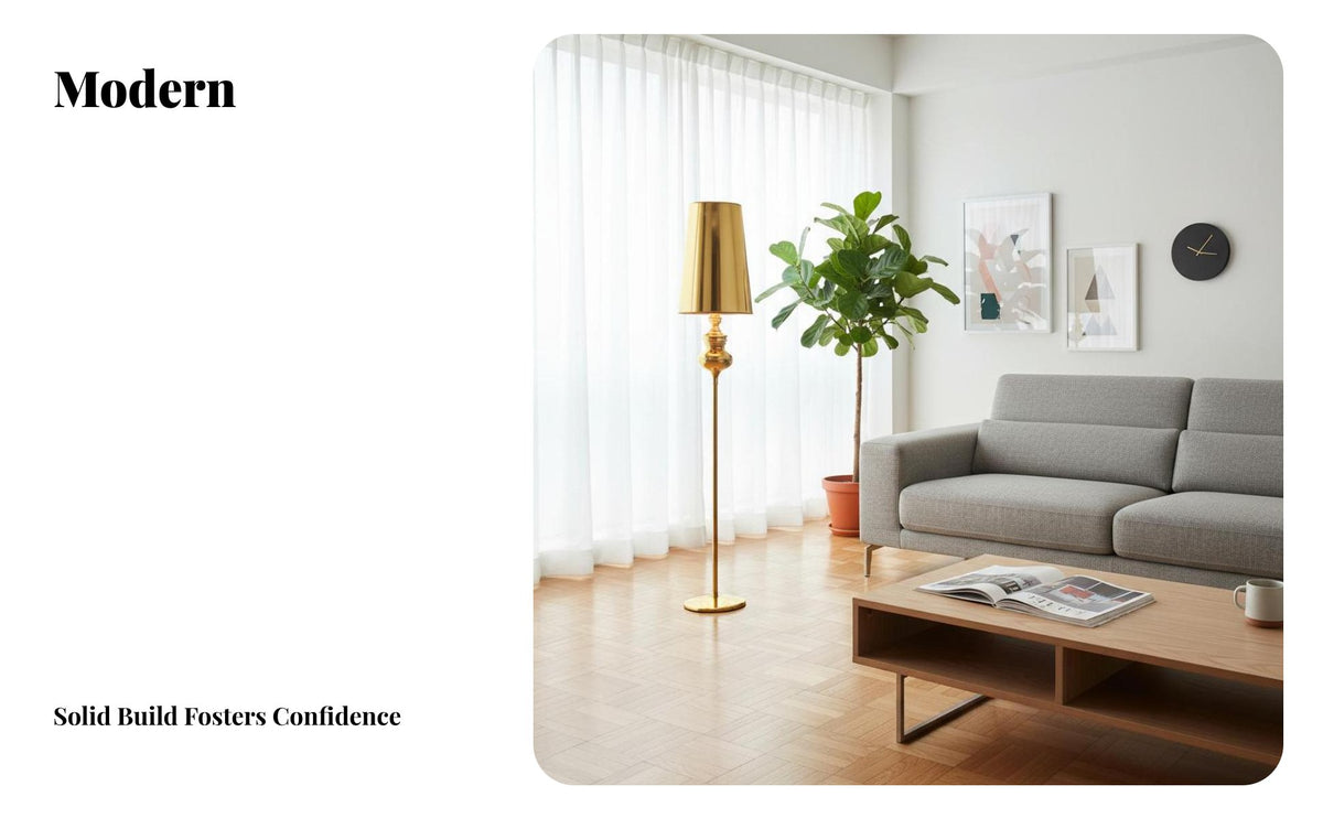 3 Color Temperatures Modern Minimalist Floor Lamp Press Control Nordic Design Standing Light Weighted Base Living Room Reading Lamp Flicker-Non-Flicker for Office Workers, Professionals, Homeowners, Bedroom, Hotel