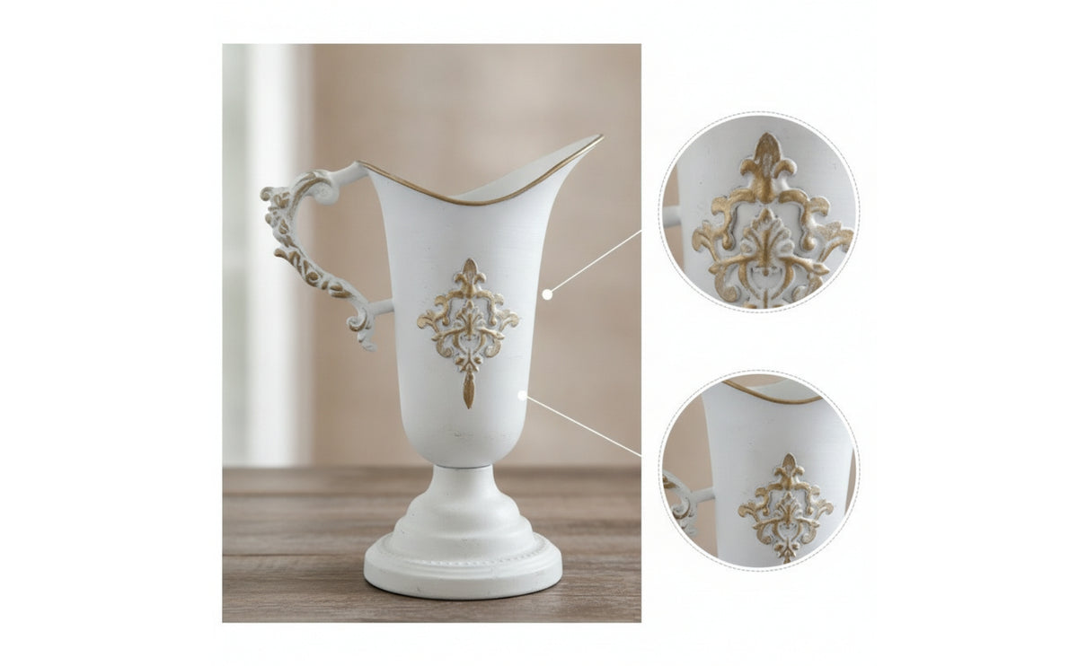 Trophy Vase Farmhouse Vase with Handles Decorative Urn for Florists, Table Centerpieces