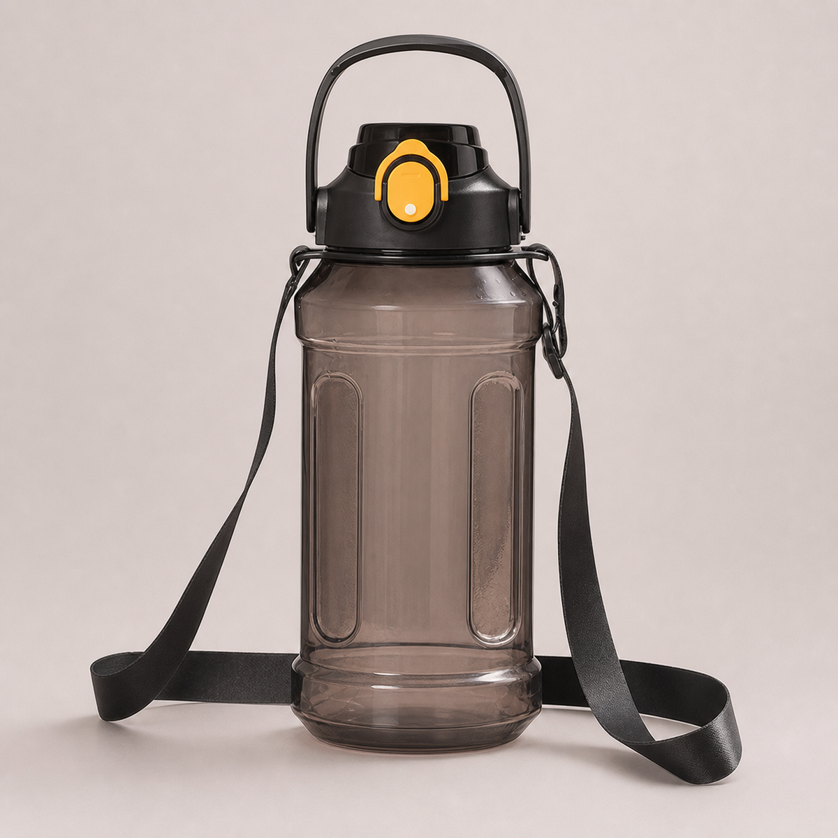 Large-Capacity Sports Water Bottle with Measurement Scale and Straw