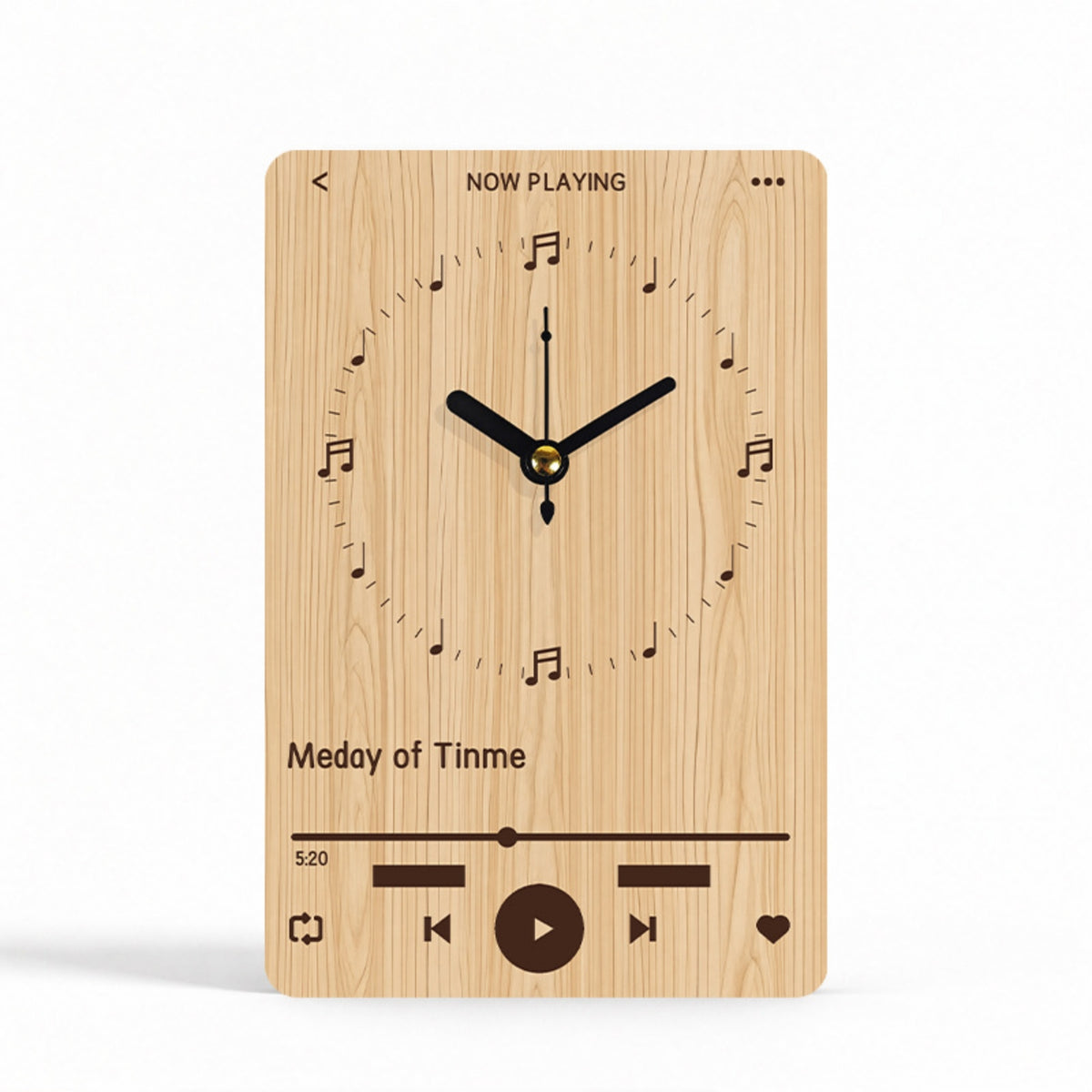 Easy-to-Read Dial Now Playing Clock Goods Tabletop for Desktop Display