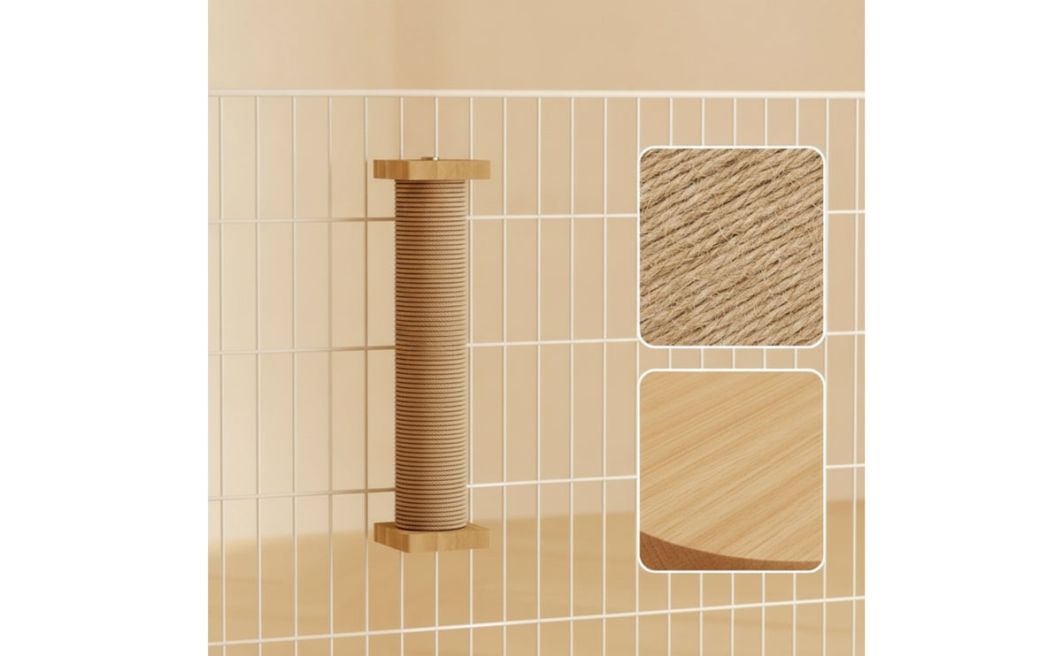Wall-Mounted Cat Scratching Column Space-Saving Wall-Mounted Cat Scratcher Vertical for Cats