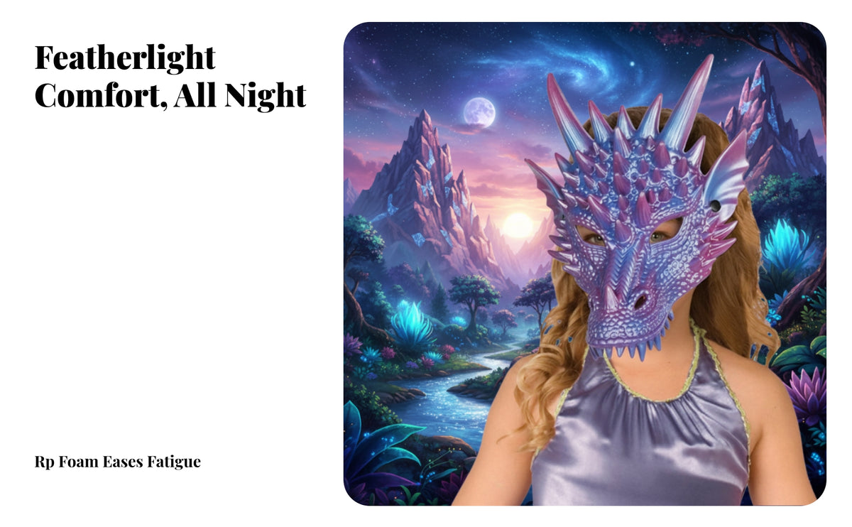Iridescent 3D Dragon Face Mask Sculpted Dragon Face Mask Pearlescent Lightweight for Cosplayers, Halloween Parties, Costume Events, Stage Dress-up, Dramatic Role-Play