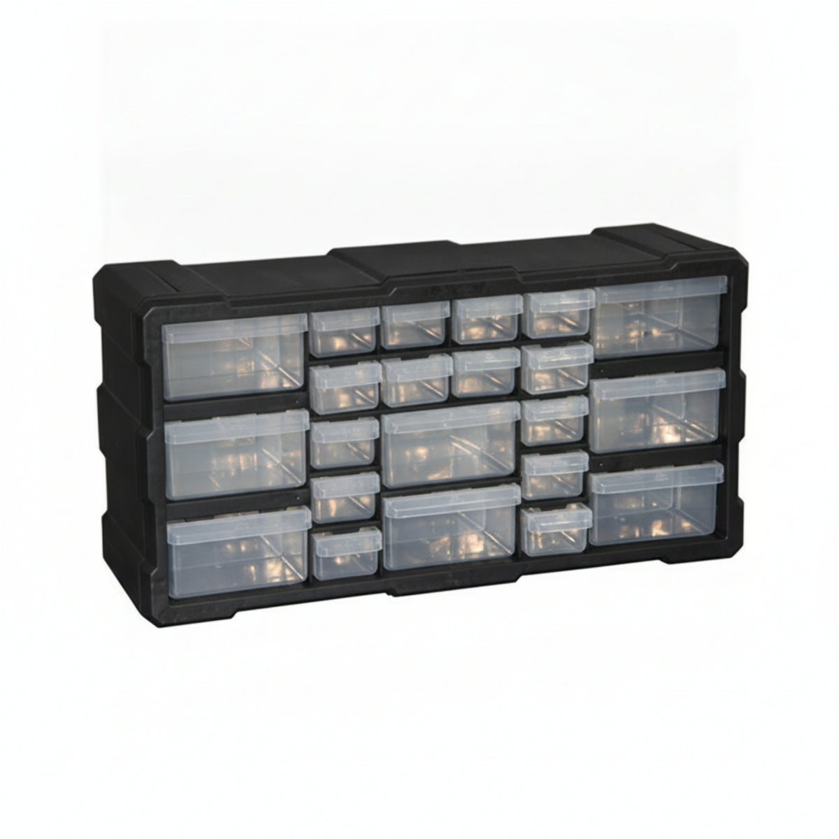 Transparent Drawers 22-Drawer Cabinet Removable Divider Parts Storage Cabinet