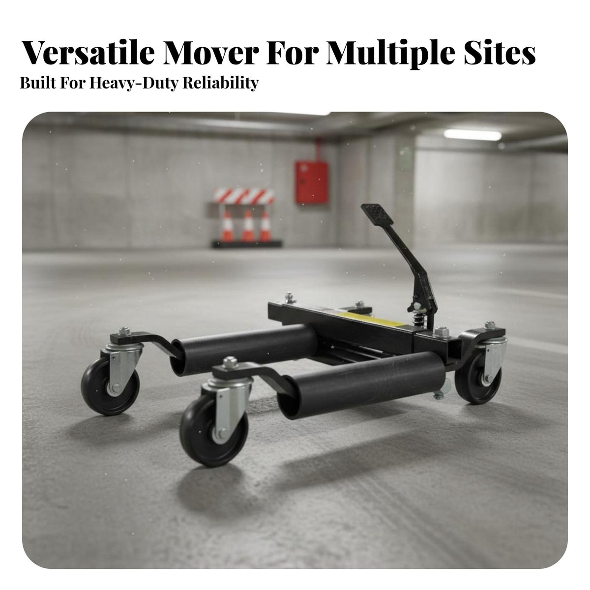 Hydraulic Wheel Mover 360° Swiveling Casters Hydraulic Tire Mover Heavy Duty Car Wheel Mover for Property Managers, Parking Lots, Workshop