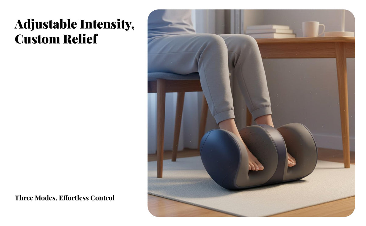 Fully Automatic Kneading Foot Massager Auto Shutoff Deep Tissue Kneading Massager Ergonomic Design Heated Massage Pillow Multi-Functional for Office, Car
