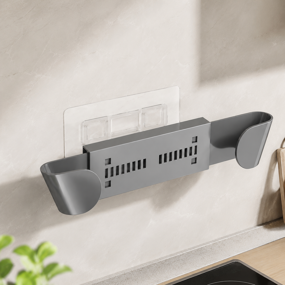 Wall-Mounted Pot Lid Holder, No-Drill Pan Lid Organiser, Saucepan Lid Storage for Cabinet Door, Space-Saving Kitchen Solution