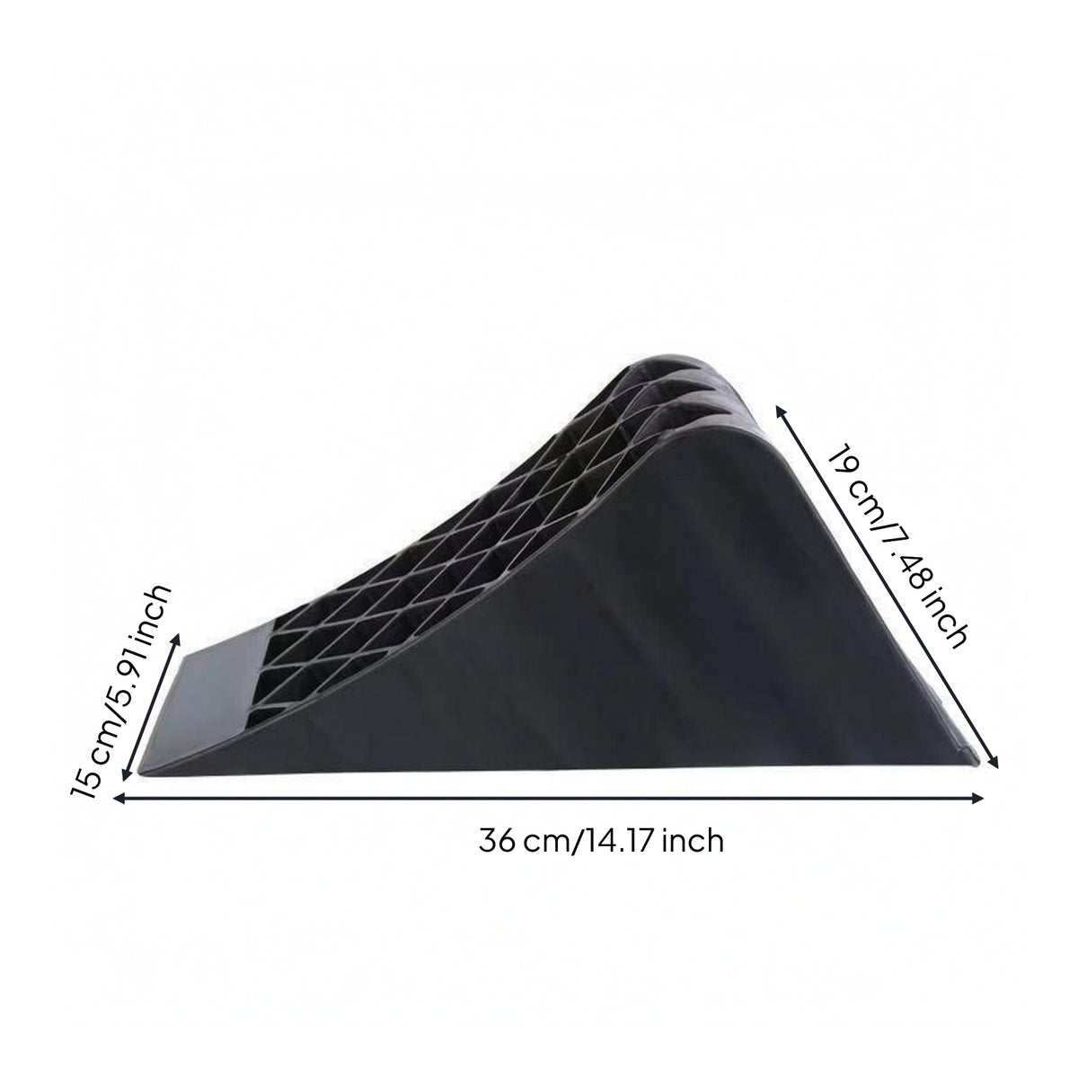 Anti-Slip Wheel Chock Tapered-Shaped Triangular Wheel Chock Broad Base