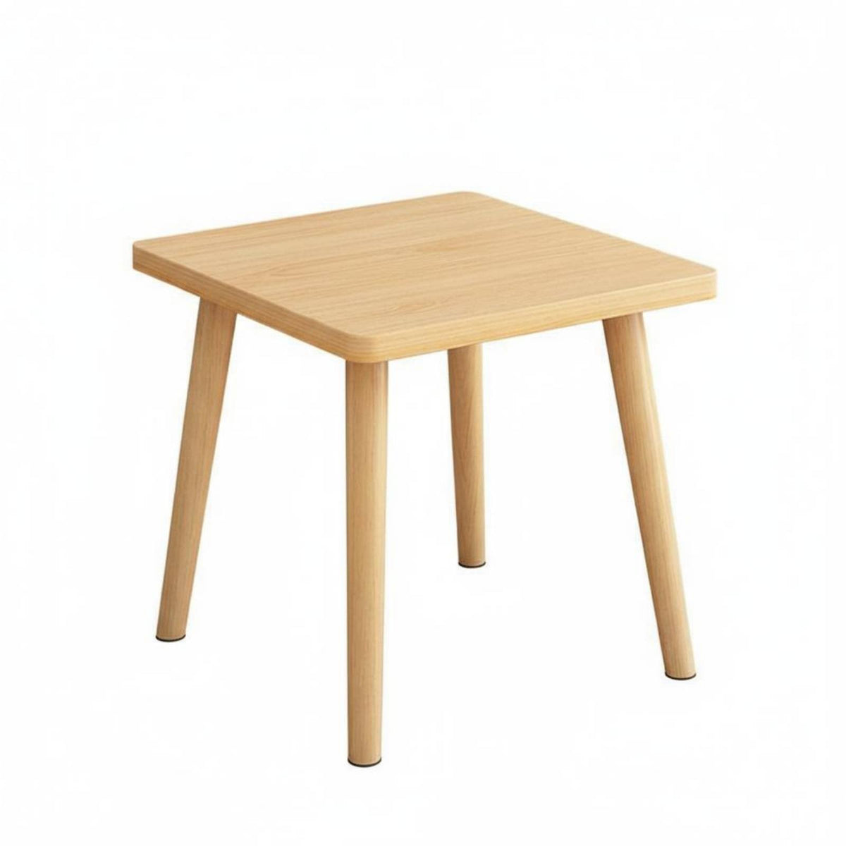 Nordic Wooden Side Table Space Saving Small Square End Table Nightstand Multipurpose Household Furniture Versatile for Balcony