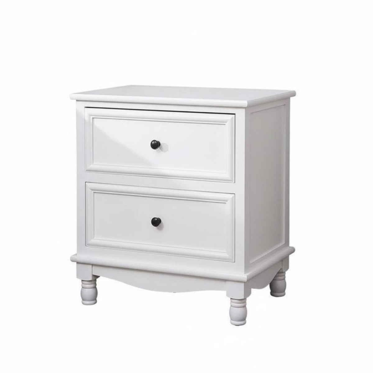 Narrow Design 2-Drawer Nightstand European design Bedside Table Fully Assembled Bedroom Furniture Easy Assembly for Apartment Dwellers, Students, Dorm Room, Nursery, Entryway, Office