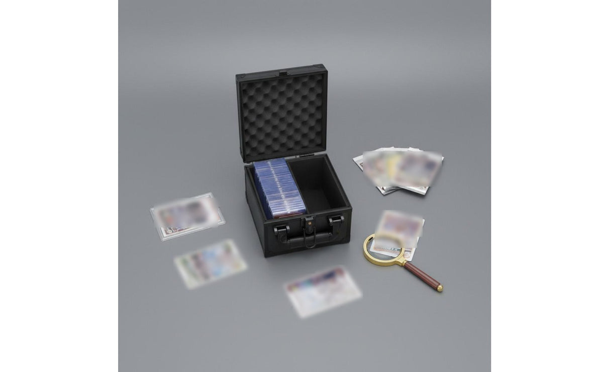 Aluminum Card Storage Box High Capacity Graded Card Carrying Case Hard Shell Slab Case Sturdy Duty Lockable for Travel