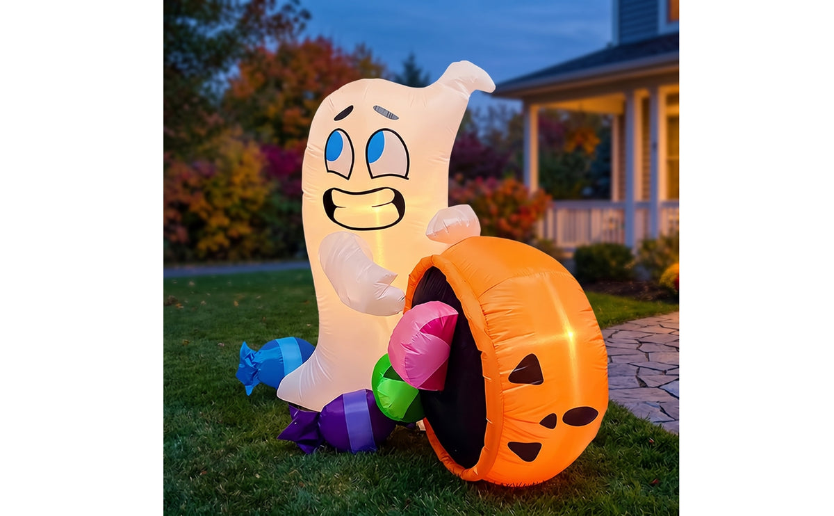 Halloween Inflatable specters Lighted specters with Pumpkin Led Inflatable Halloween Decoration for Yard