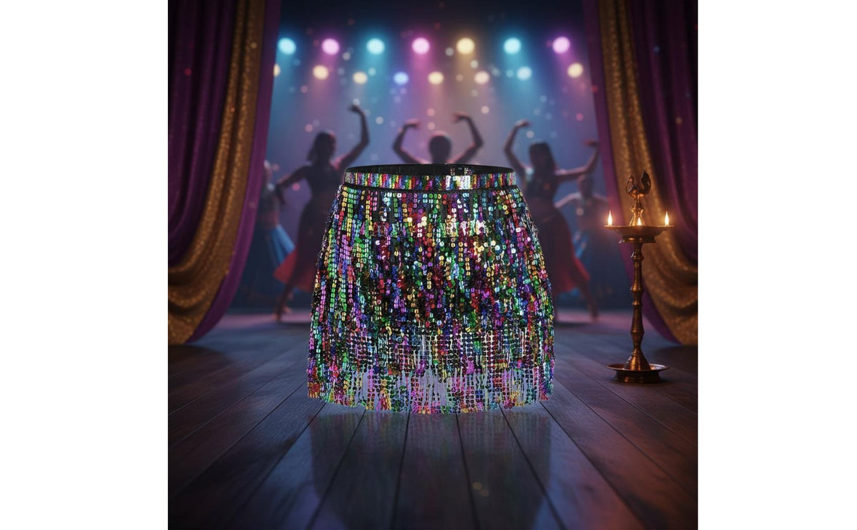 Tasseled Tassel Waist Chain Sequined Sequin Fringe Skirt Lightweight Costume Accessory Adjustable Tie-on Design for Festivals, Halloween