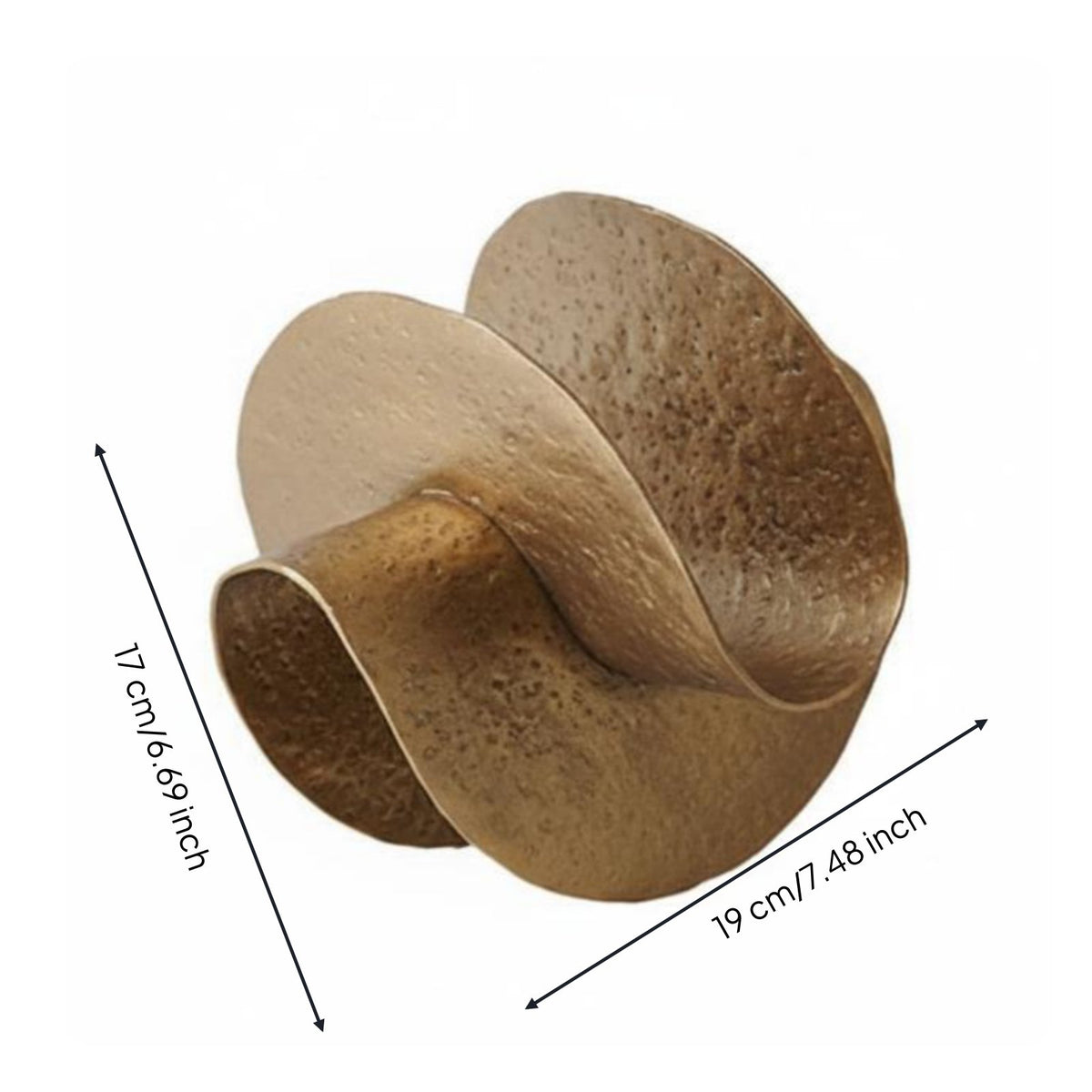 Abstract Loop Sculpture Aluminum Finish Moon Loop Decor Easy to Neat Table Ornament