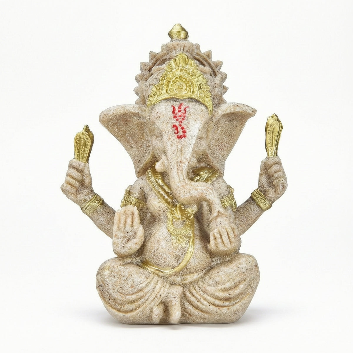 Hindu Ganesha Statue Spiritual Deity Statue Resin Deity Figurine Carved for Altar