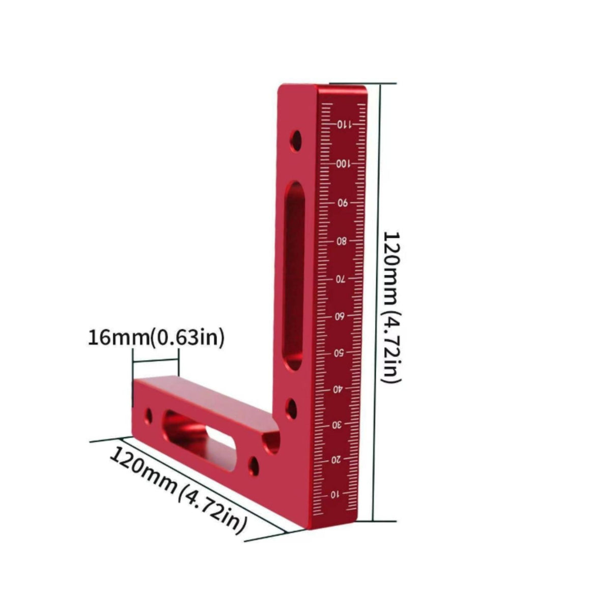 2 Pieces Anodized Woodworking Clamp with Scale Right Angle Woodworking Corner Clamp Versatile L-Shaped Clamping Square Accurate for Woodworkers, DIYers, Cabinet Assembly, Frame Alignment