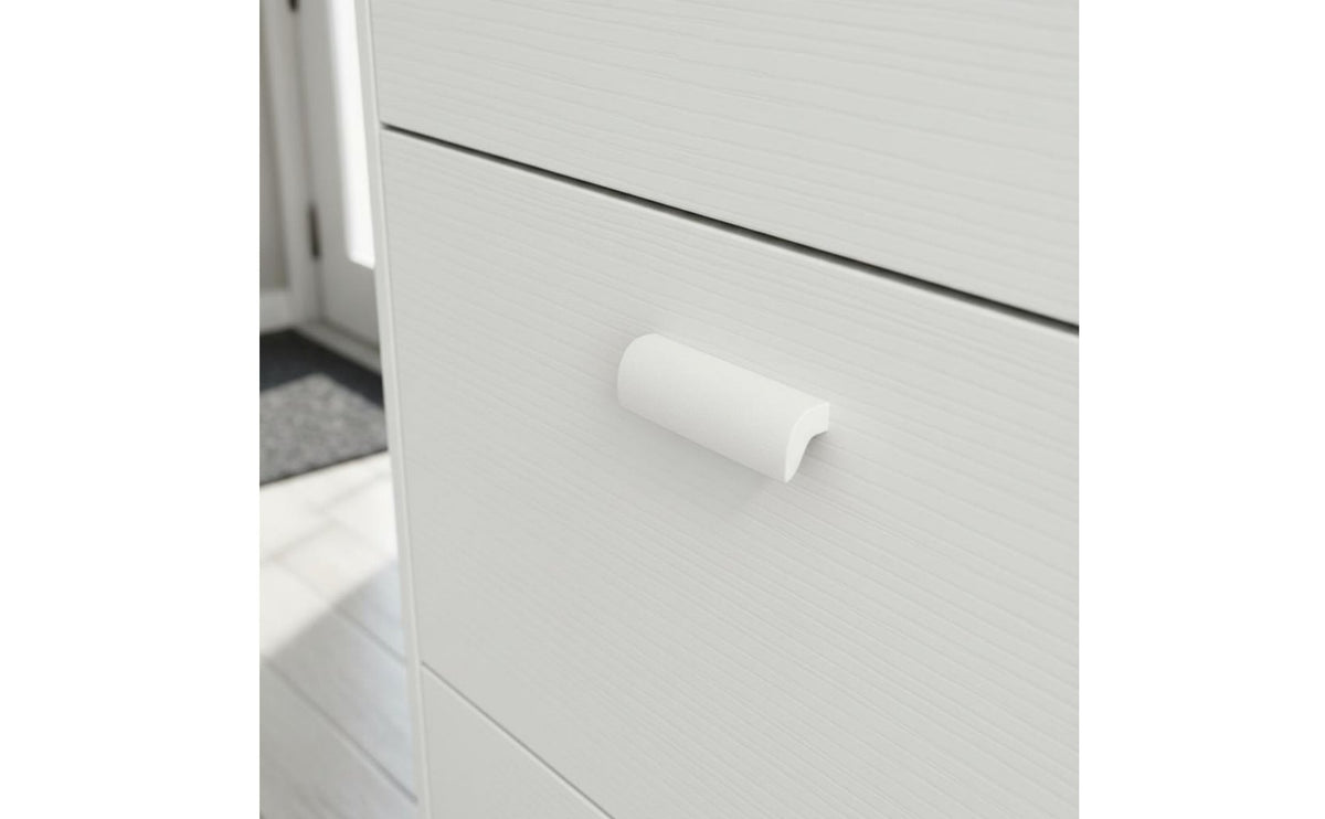 Space-Saving Slim Tip-out Shoe Cabinet Large Capacity Narrow Entryway Shoe Storage Easy to Clean Scratch-Resistant for Hallway