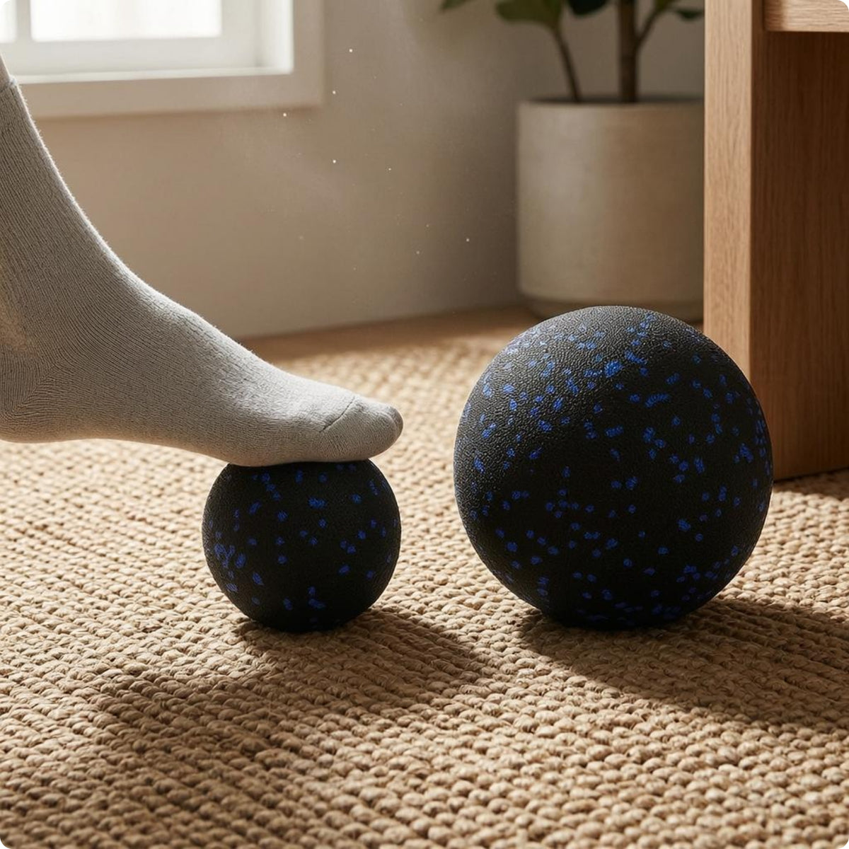 2 Pieces Expanded Polypropylene Foam Massage Balls Yoga Textured Foam Massage Balls Myofascial Release Ball Non Firm Density