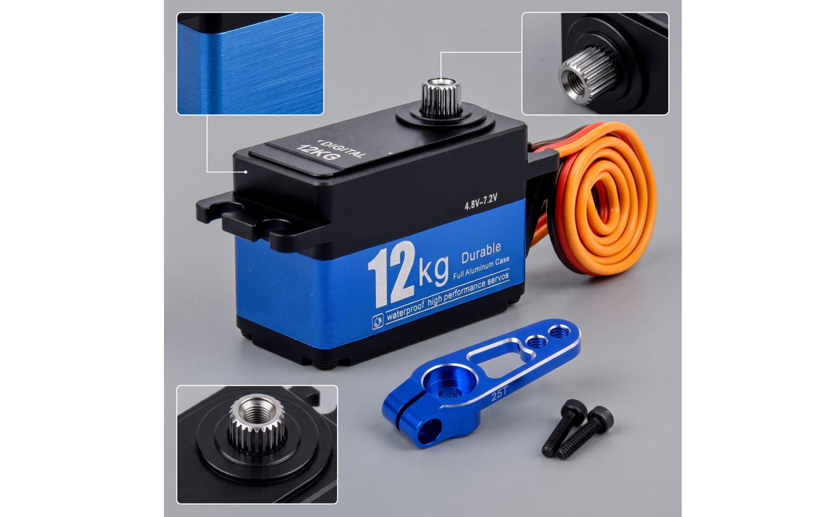 Digital Servo with Metal Gears High-Turning Power Electronics Twin Ball Bearings for Slip Cars