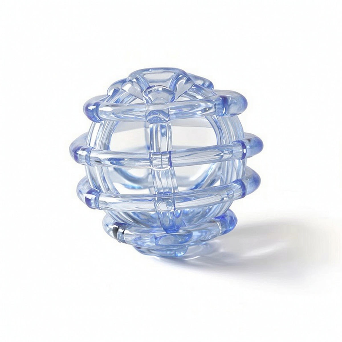 Glass Flower Stem Holder Clear Bud Vase with Twisted Glass Loops Bud Vase Artistic Decorative for Florists, Table Centerpiece