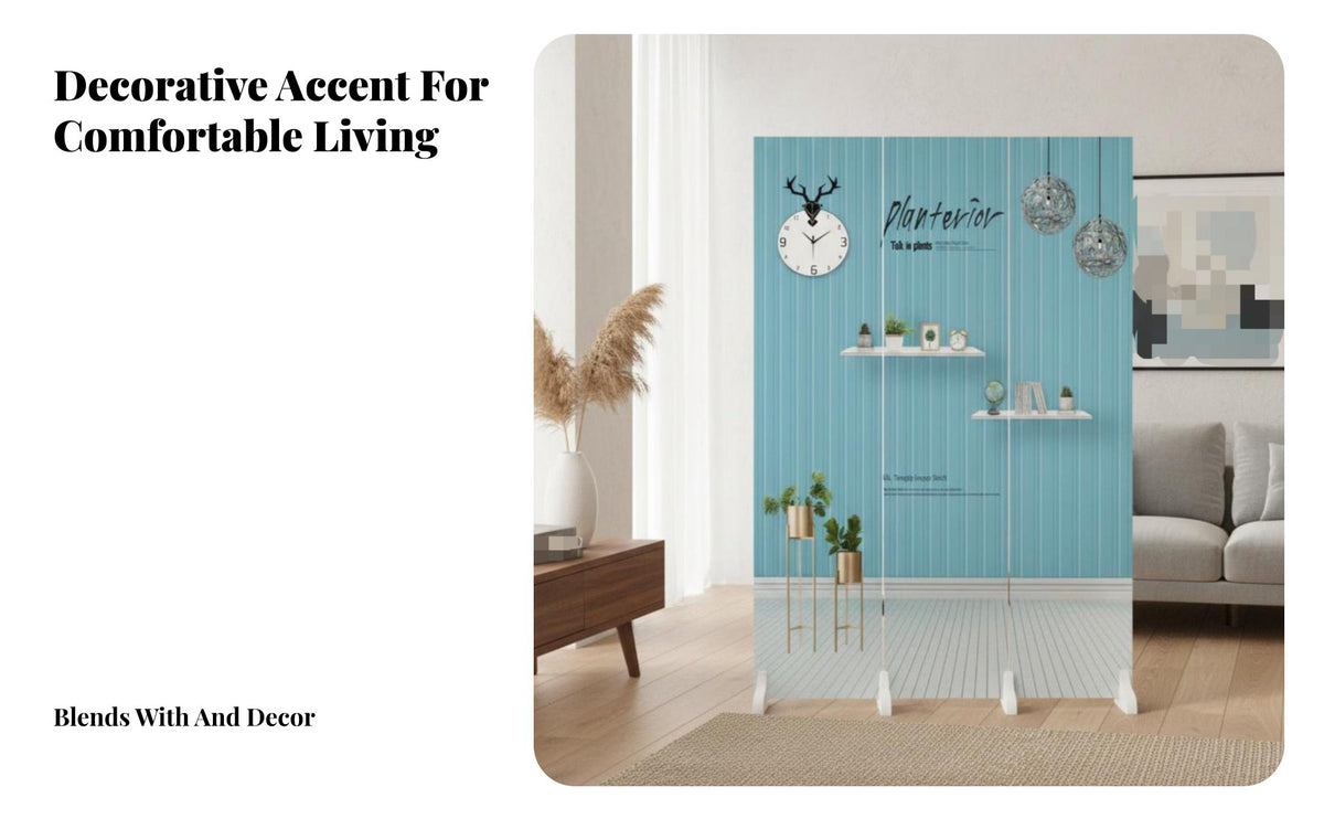 Foldable Design 4-Panel Partition Movable 4-Panel Woven separater Modern Minimalist aesthetic Folding Screen Freestanding for Homeowners, Apartment Dwellers, sectionice Workers
