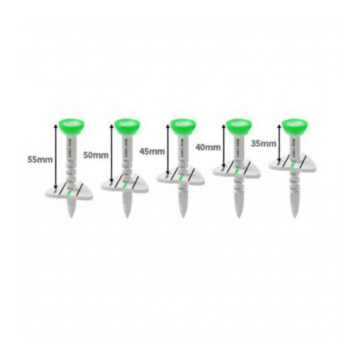 4 Pieces Stable Golf Tee with Flared Base Long-Lasting Golf Tee with Markings Lightweight Strong for Golfers