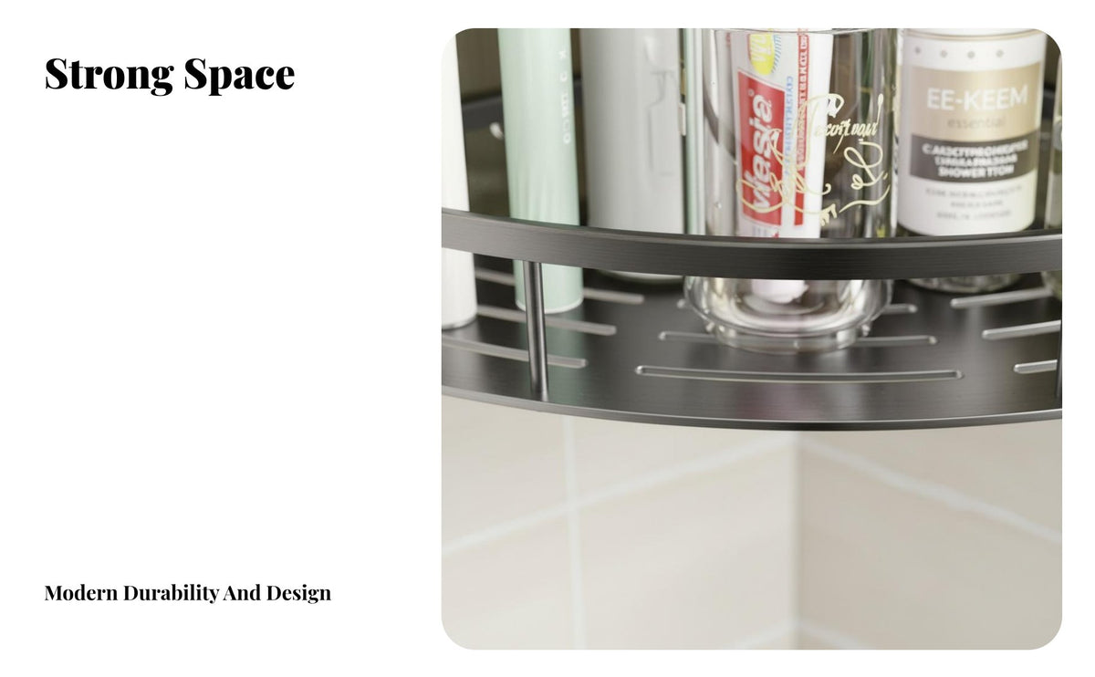 Triangular Corner Rack Drill Installation 2-Tier Corner Shelf Rustresistant Shower Organizer for Residents, Families, Restroom, Kitchen