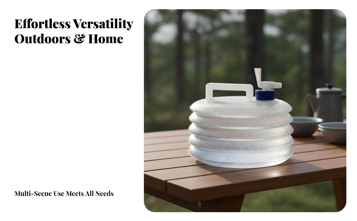 Foldable Water Jug with Spigot Leak-Secure Foldable Spigot Water Jug Camping Equipment for Campers, Hikers, Road Trips, Picnics